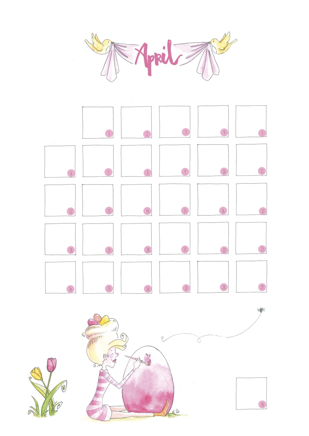 Wandkalender Geburtstagskalender - immerwährend DIN-A3
