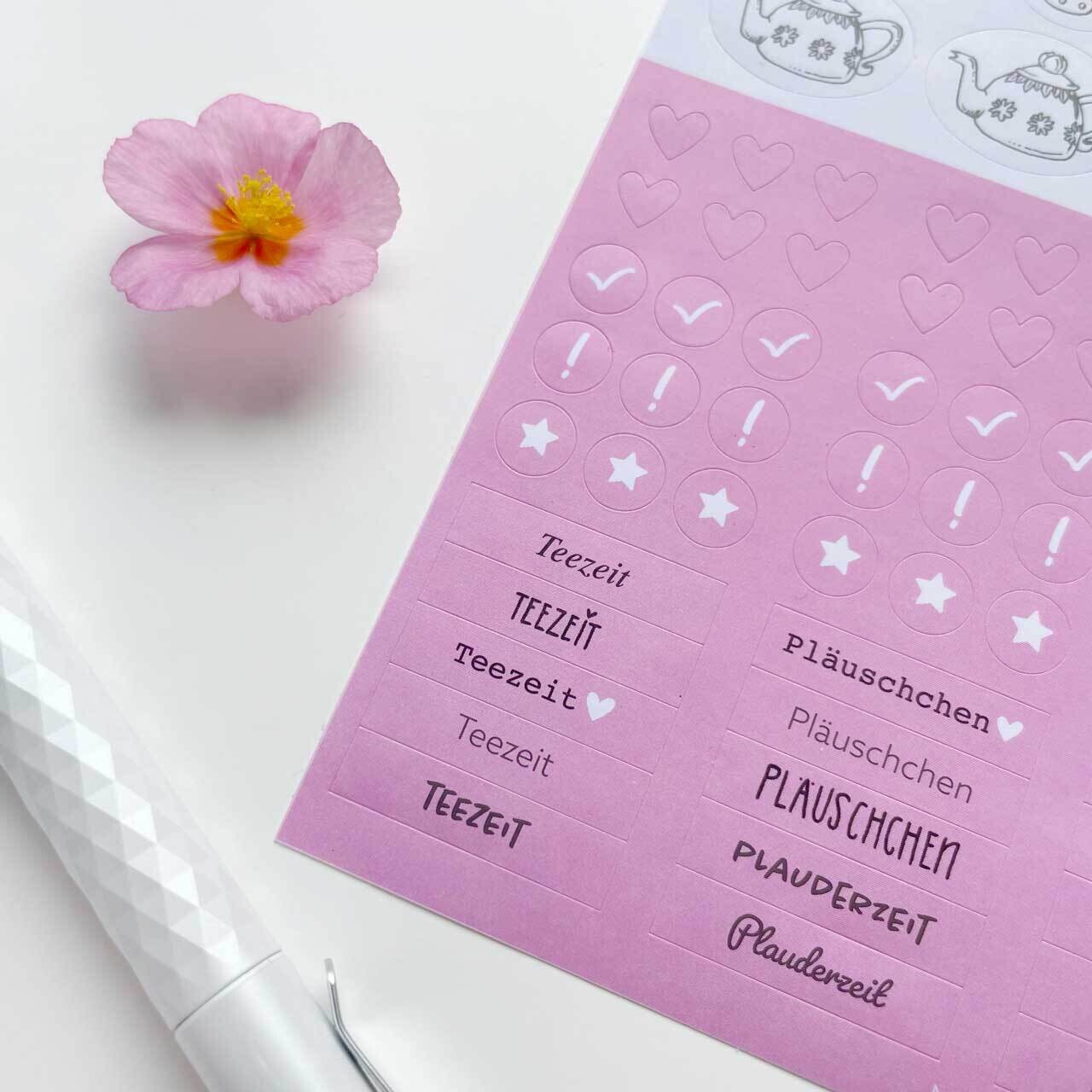 Stickerbogen TeaTime - 177 Aufkleber