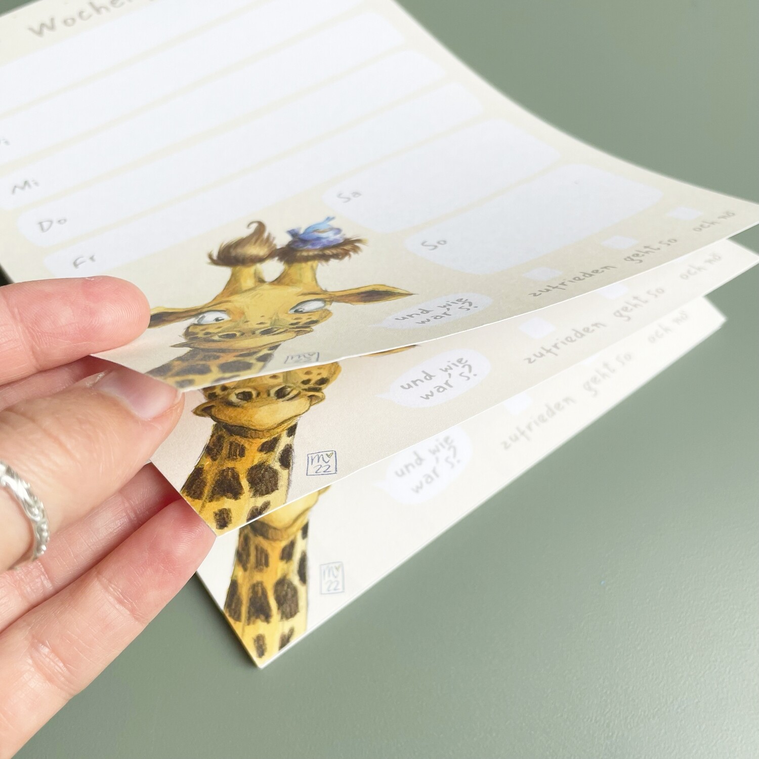Notizblock Wochenplaner - Guckuck Giraffe