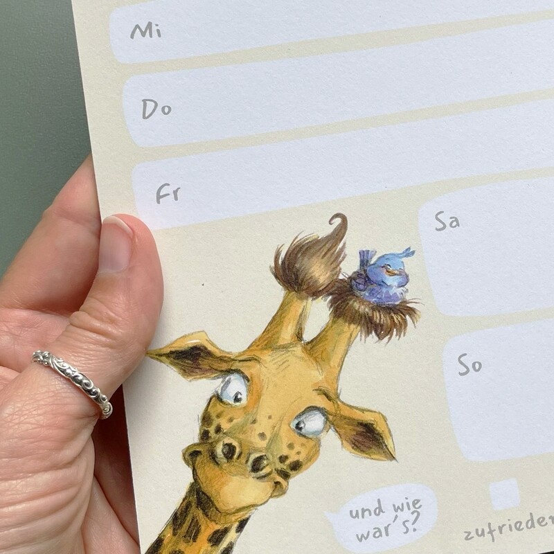 Notizblock Wochenplaner - Guckuck Giraffe