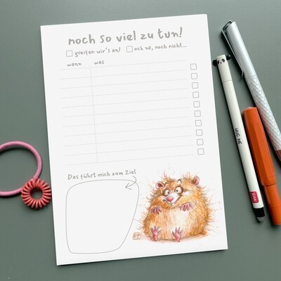 Notizblock ToDo - Crazy Hamster