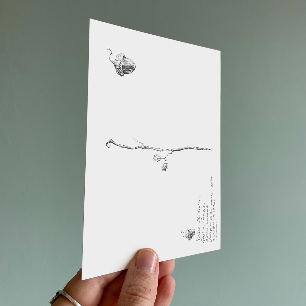Postkarte Frühlings-Hase , Kunstdruck