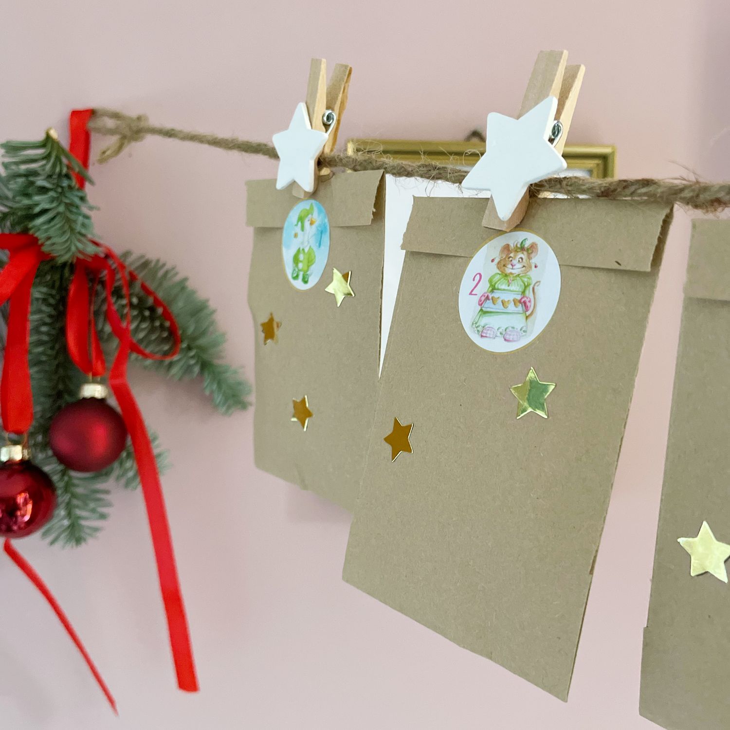Stickerbogen sMarziART Adventskalender - 30 Aufkleber