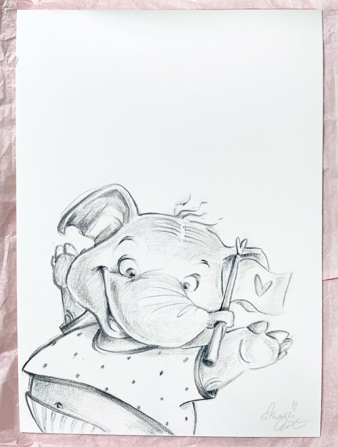 Kunstdruck - Rainbow Elefant