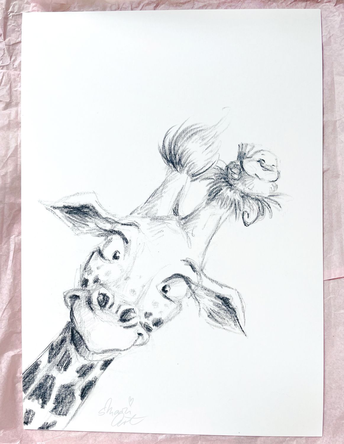 Kunstdruck - Guckuck Giraffe