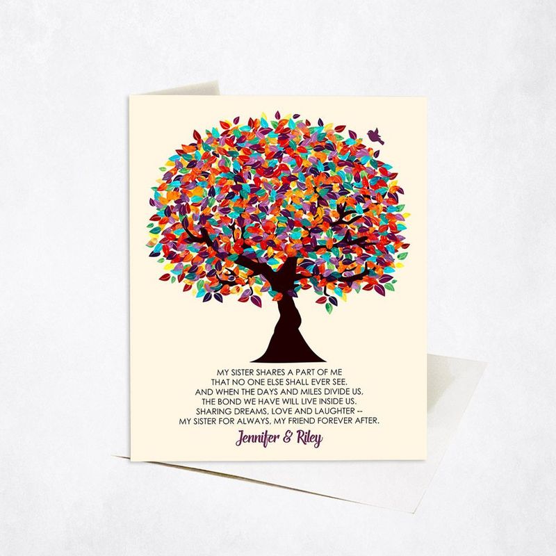 #1 Best Seller - Spring Tree Wedding Card Gift for Sister C-1166