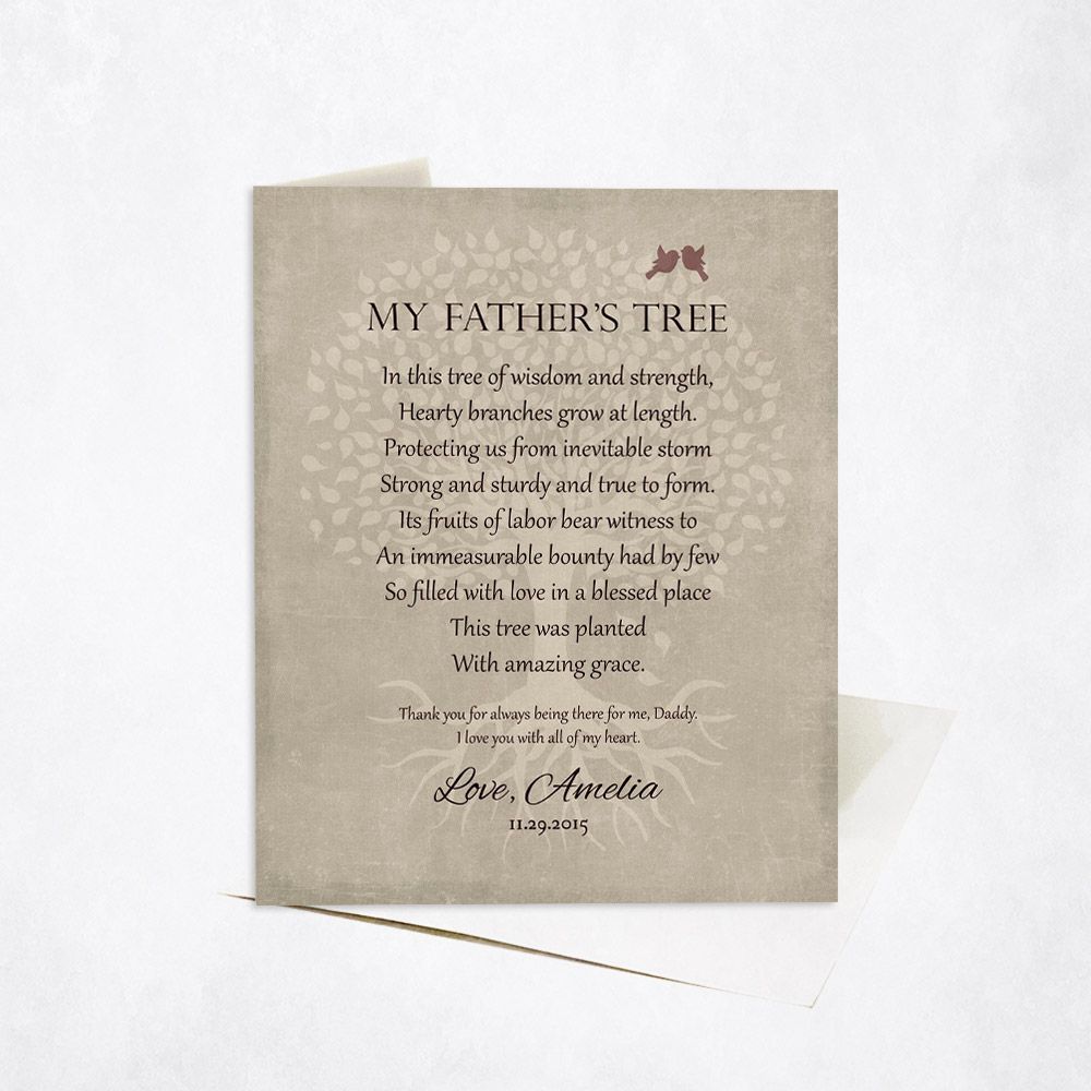 Appreciation Poem For Father Family Stationery Card For Dad C-1141