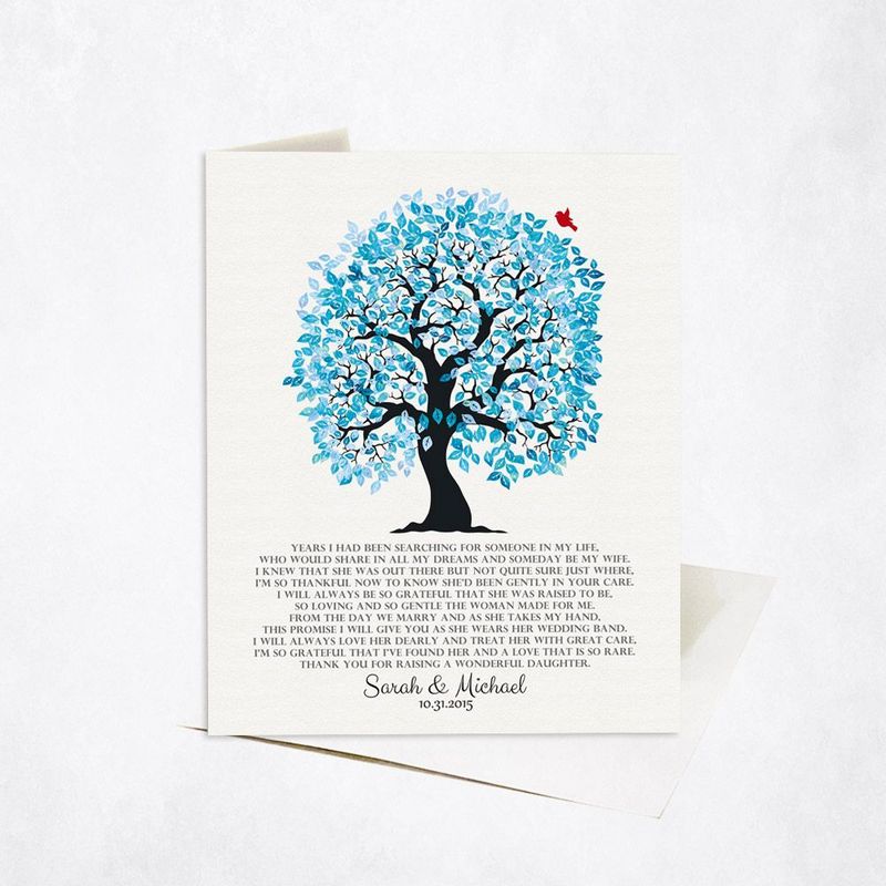 Artful Tree Wedding Card Gift for Mother Of The Bride C-1267