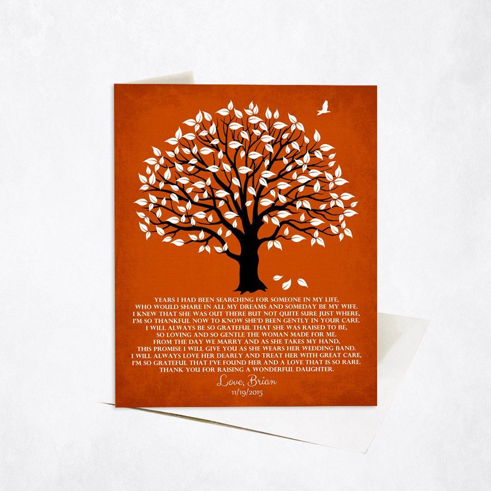 Magnolia Tree Wedding Card Gift for Mother Of The Bride C-1151