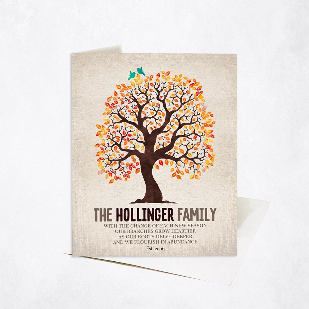 Artful Tree Anniversary Card Gift for Couple C-1252