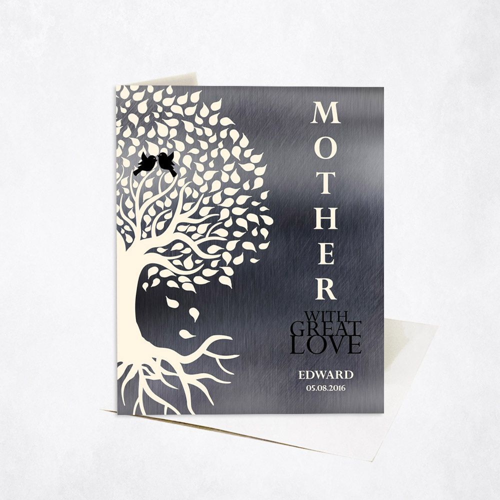 Mother Side Tree With Roots Family Stationery Card For Mom C-1225