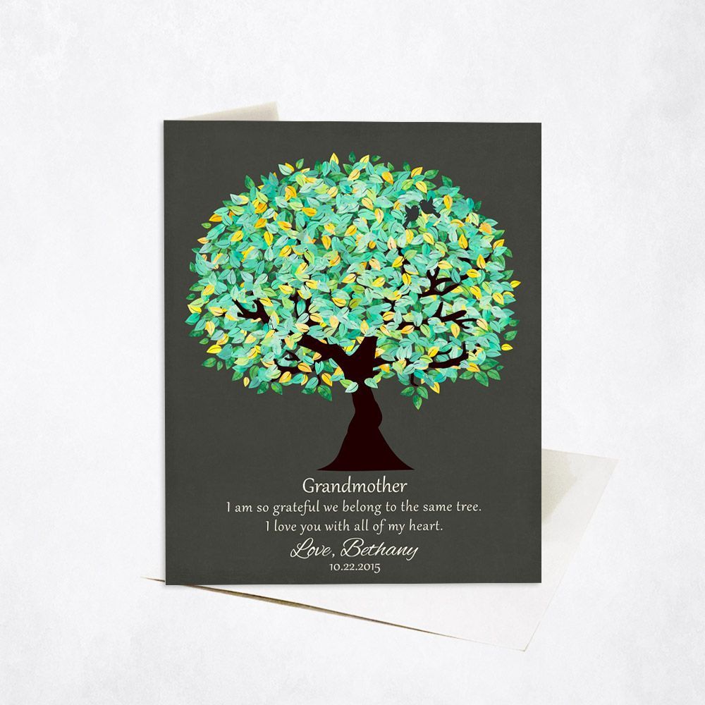 Canopy Tree Family Appreciation Card Gift for Grandparent C-1185