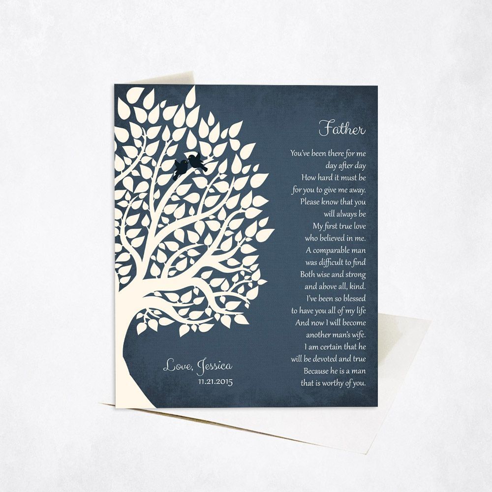 Wedding Tree Poem Wedding Card Gift for Father C-1140