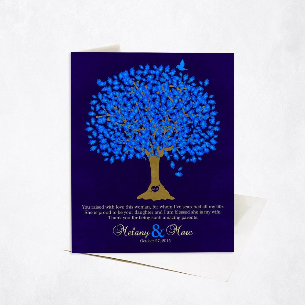 Oak Tree Wedding Card Gift for Mother Of The Bride C-1106