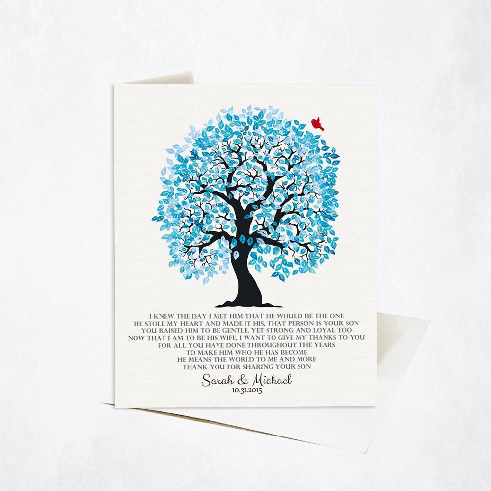 Artful Tree Wedding Card Gift for Mother Of The Groom C-1266