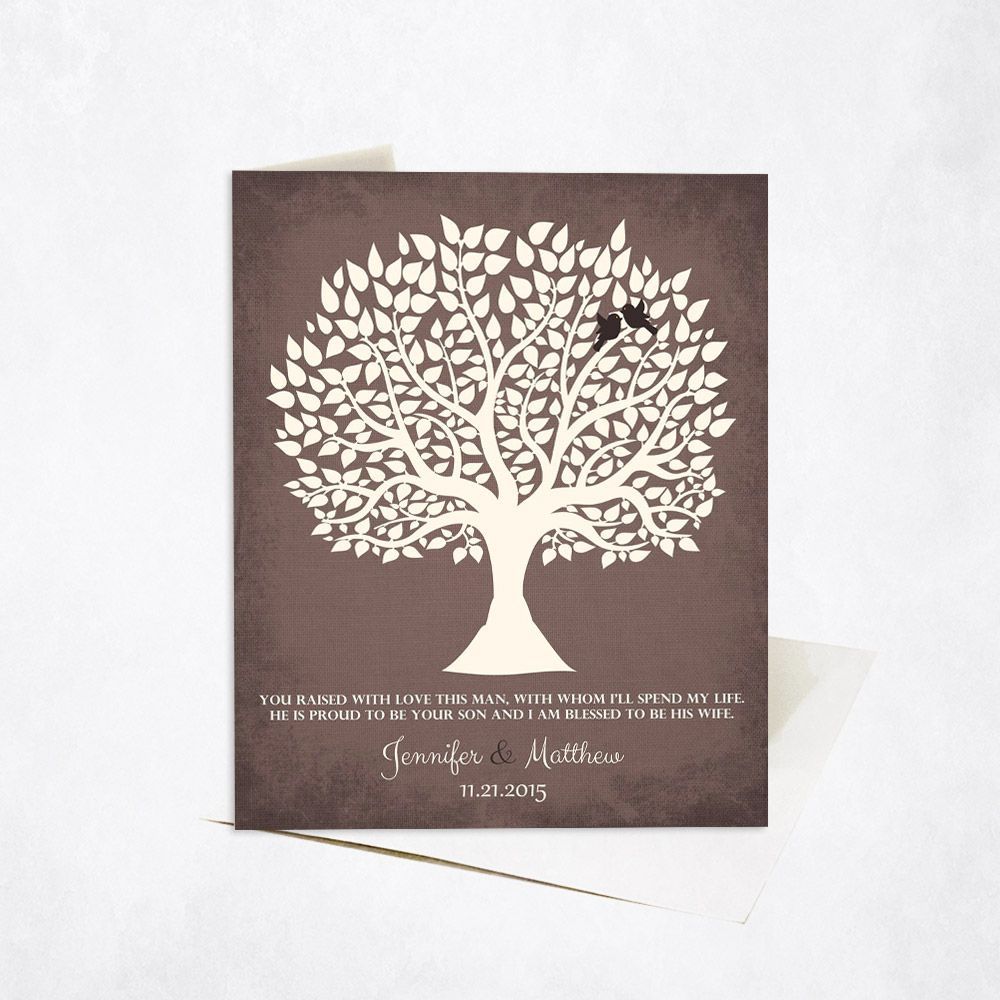 Tree Silhouette Wedding Card Gift for Mother Of The Groom C-1116