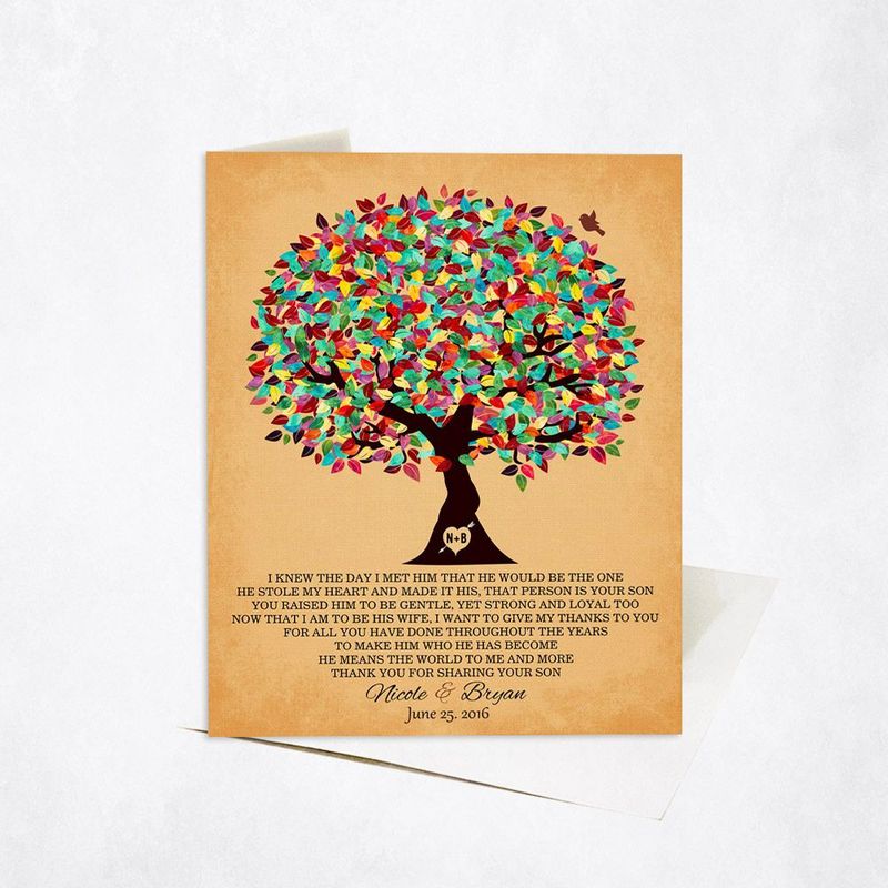 Colorful Summer Tree Wedding Card Gift for Mother Of The Groom C-1203