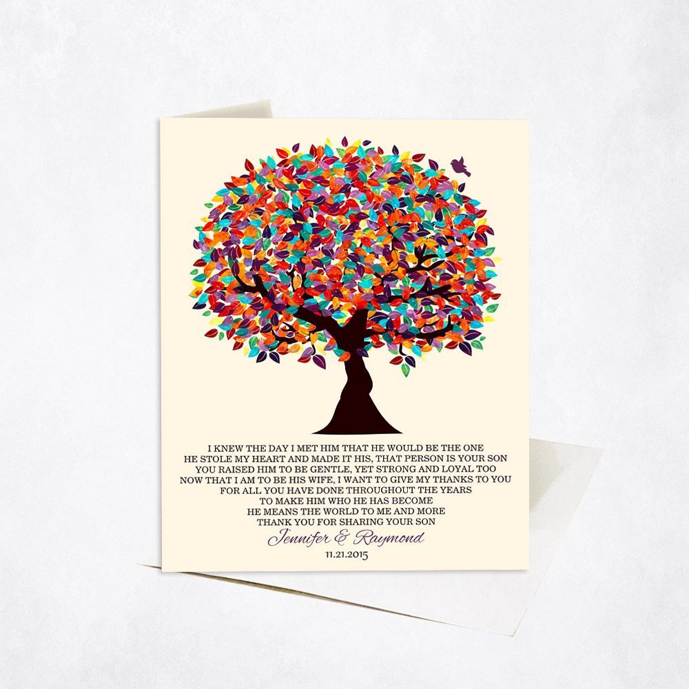 #1 Best Seller - Spring Tree Wedding Card Gift for Mother Of The Groom C-1167