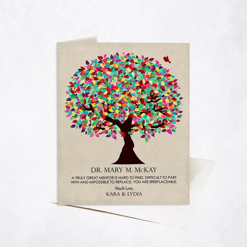 #1 Best Seller - Early Spring Tree Leadership Appreciation Card Gift for Mentor C-1352