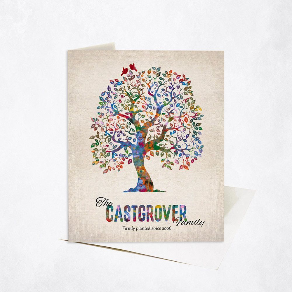 Artful Tree Anniversary Card Gift for Couple C-1249