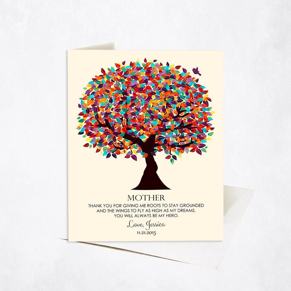 Spring Tree Wedding Card Gift for Mom C-1165