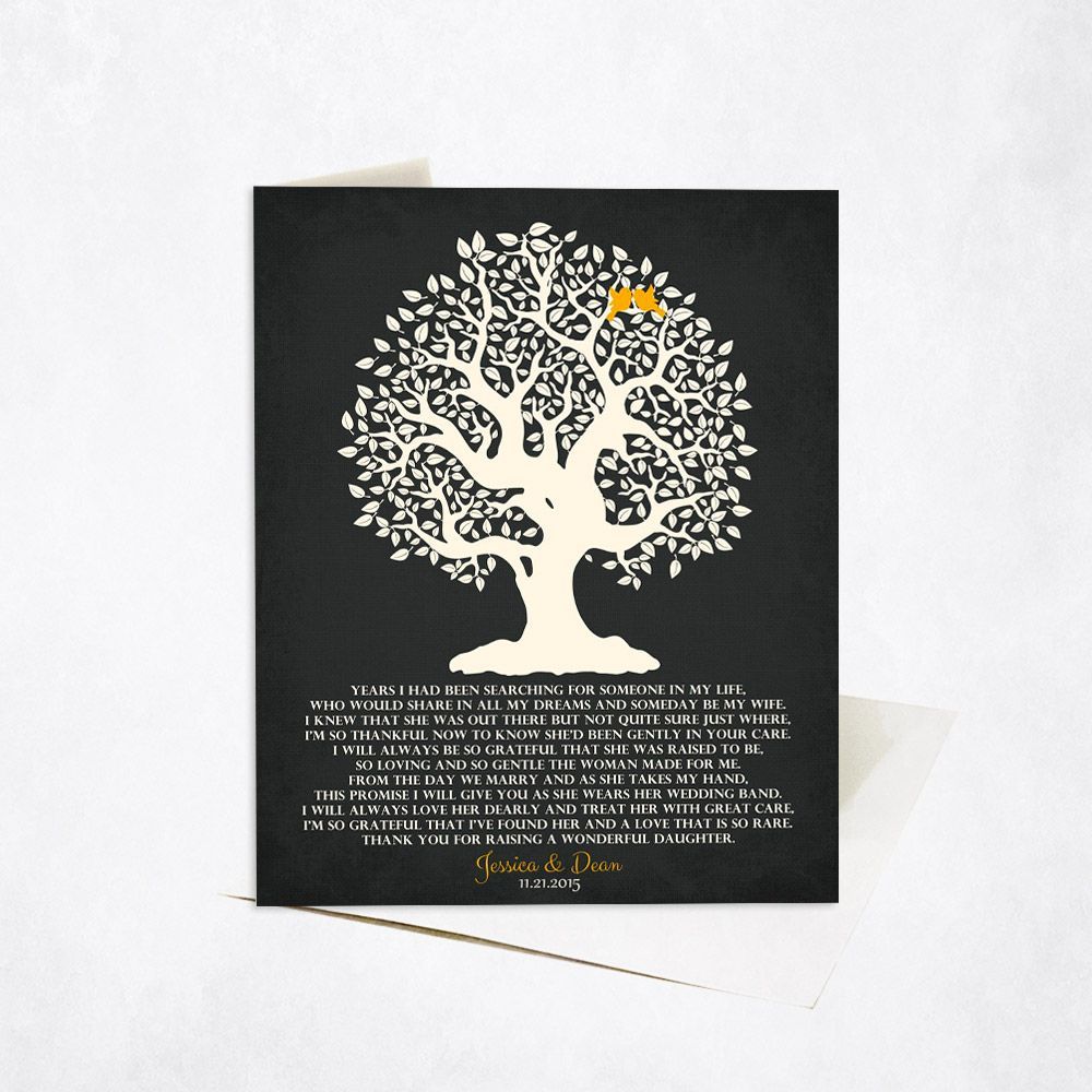 Knotty Tree Wedding Card Gift for Mother Of The Bride C-1125