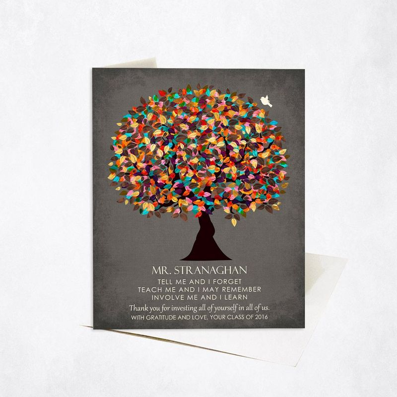 #1 Best Seller - Late Spring Tree Teacher Appreciation Card Gift for Educator C-1318