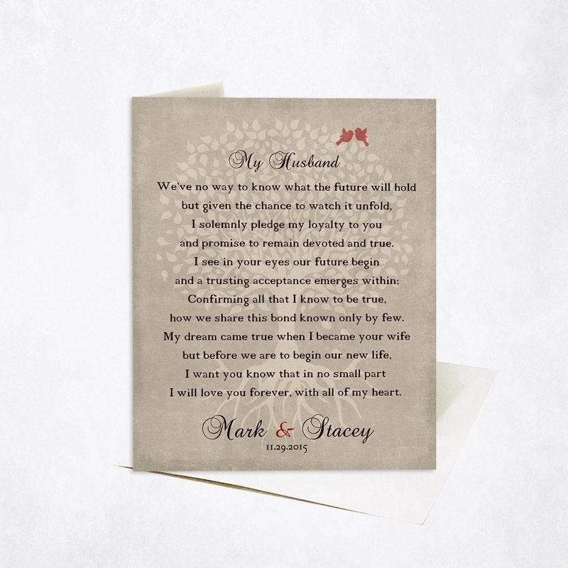 #1 Best Seller - Love Poem for Husband Wedding Card Gift for Groom C-1137