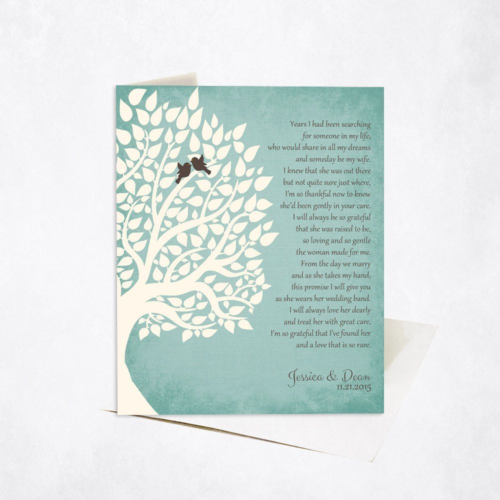Half Tree Wedding Card Gift for Mother Of The Bride C-1130