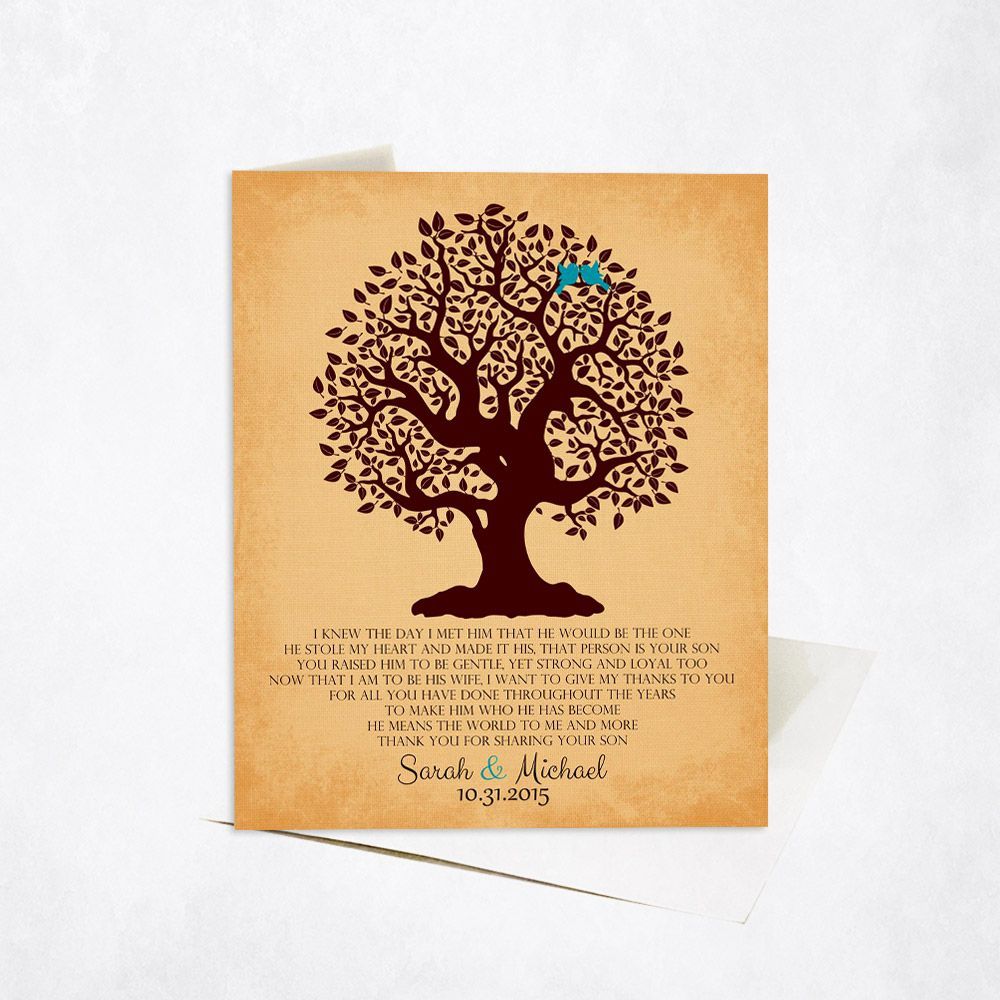 Knotty Tree Wedding Card Gift for Mother Of The Groom C-1126