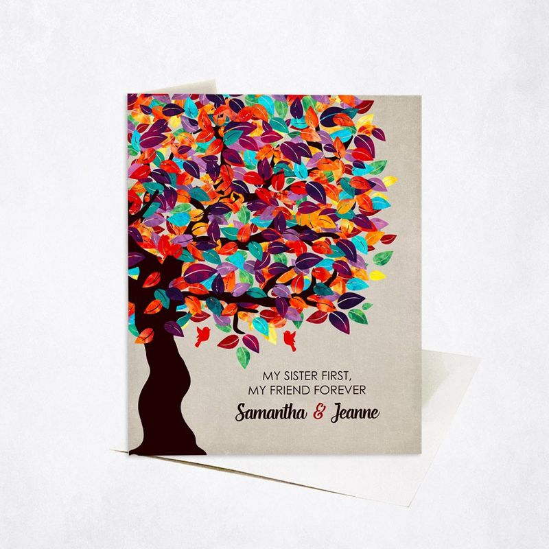 #1 Best Seller - Half Spring Tree Wedding Card Gift for Sister C-1164