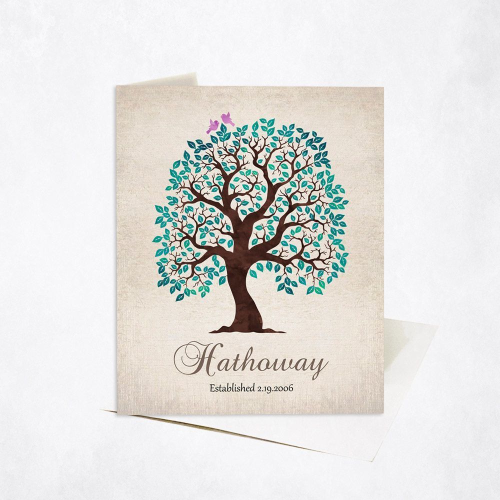 Artful Tree Anniversary Card Gift for Couple C-1253