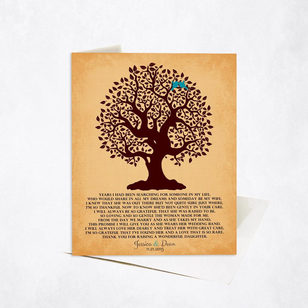 #1 Best Seller - Knotty Tree Wedding Card Gift for Mother Of The Bride C-1127