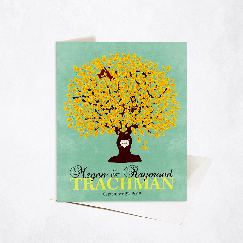 Oak Tree Wedding Card Gift for Couple C-1107
