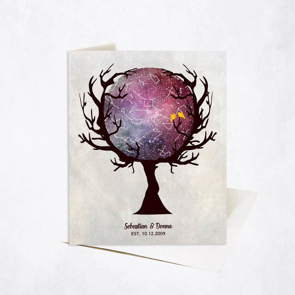 Star Map Anniversary Card Gift for Couple C-1757