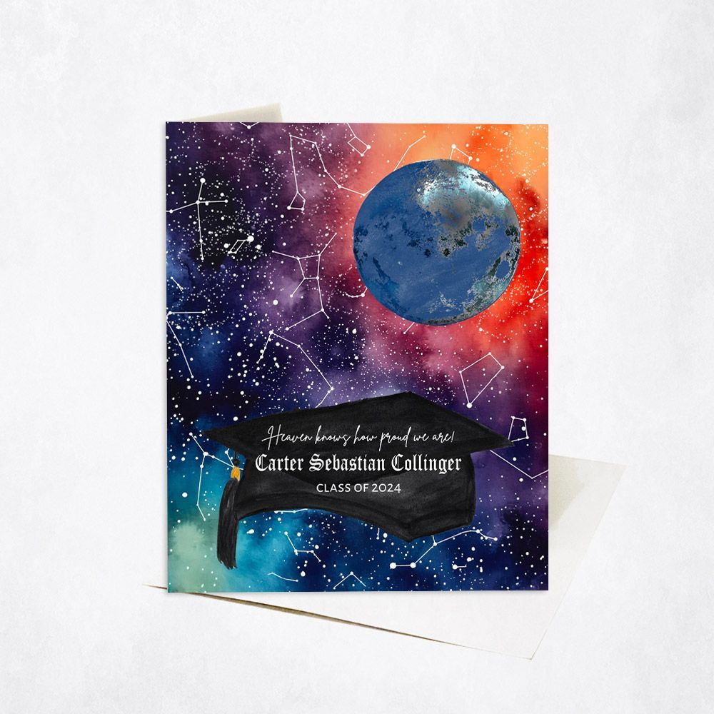 Moon and Star Map graduation Card Gift for Graduate C-1579