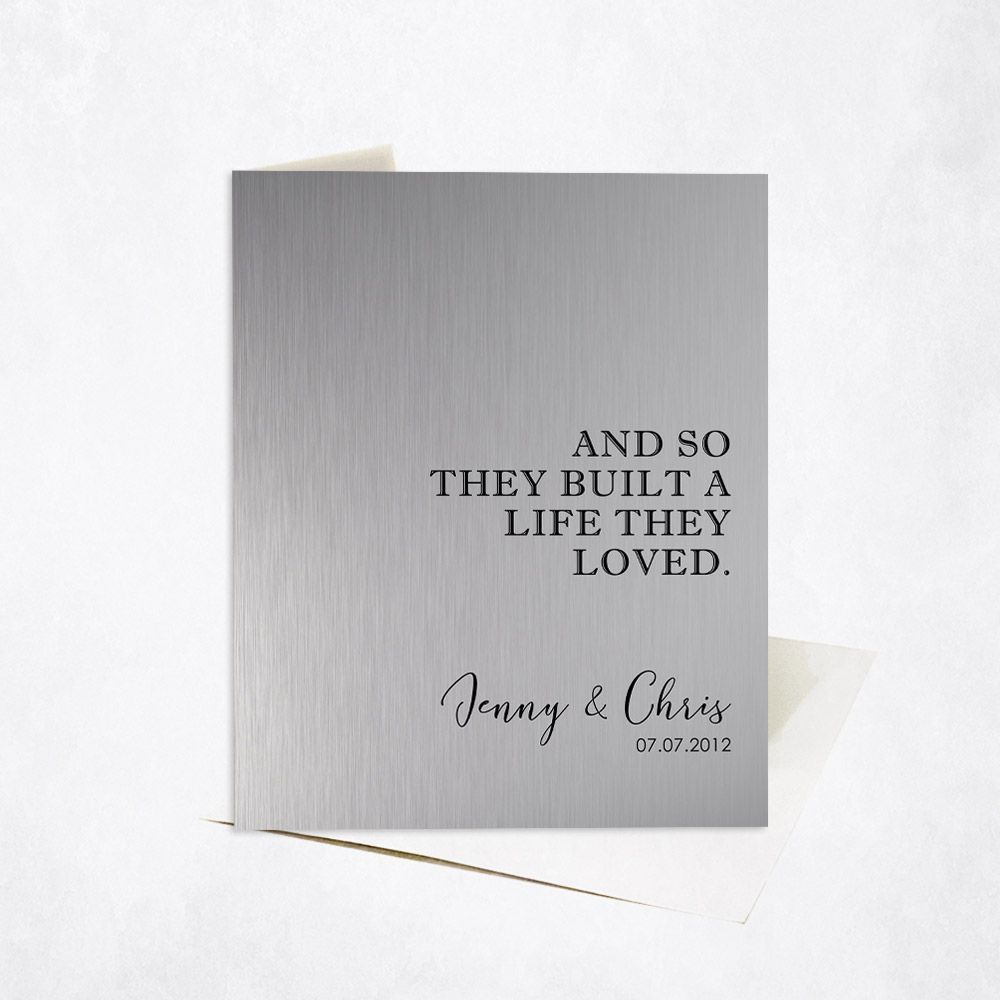 Tin Custom Message 10th Anniversary Card Gift for Couple C-1798