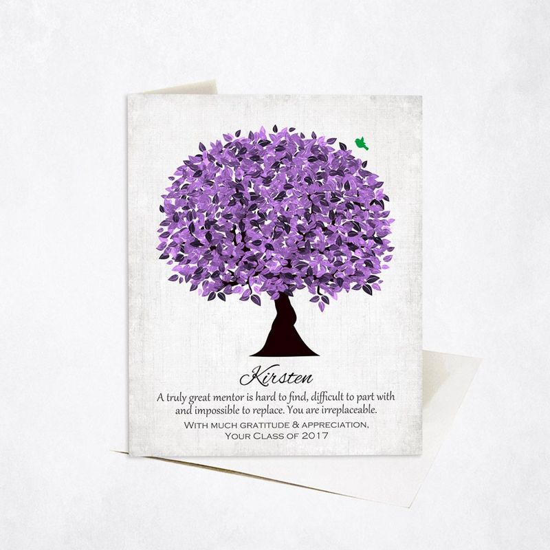 Purple Tree Leadership Appreciation Card Gift for Mentor C-1477