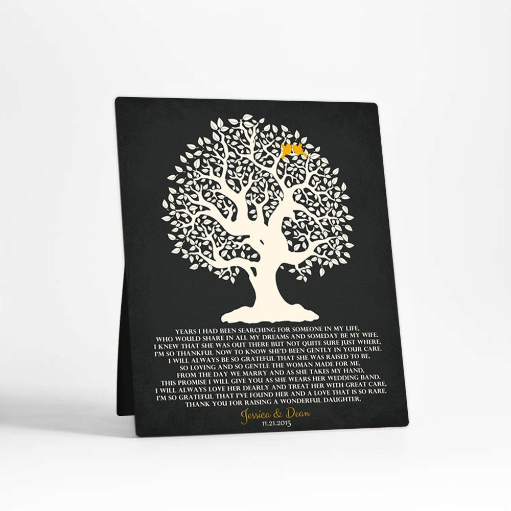 Knotty Tree Wedding Desktop Plaque Gift for Mother Of The Bride D-1125