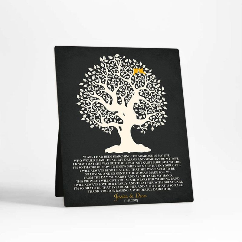 Knotty Tree Wedding Desktop Plaque Gift for Mother Of The Bride D-1125