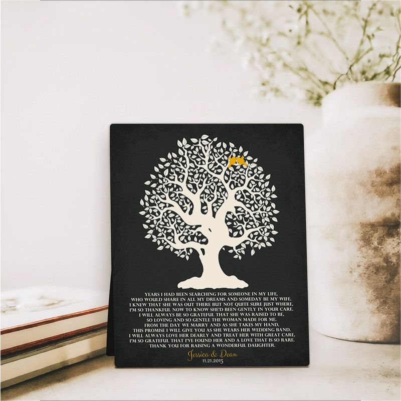 Knotty Tree Wedding Desktop Plaque Gift for Mother Of The Bride D-1125