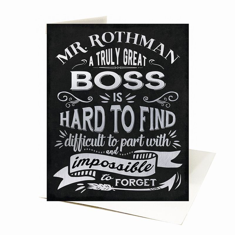 Truly Great Boss Typography Retirement Card Gift for Boss C-2150