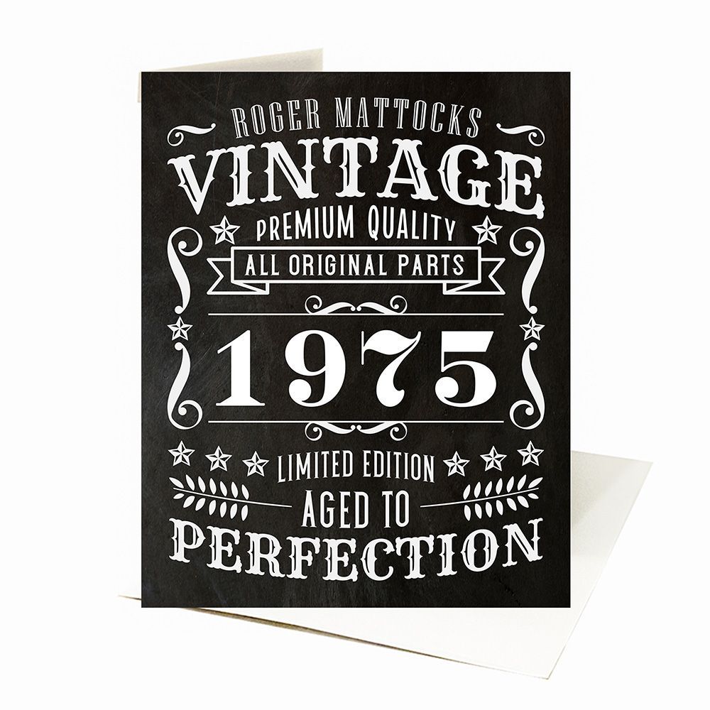 Vintage Birthday Aged To Perfection Birthday Card Gift for Family C-2139