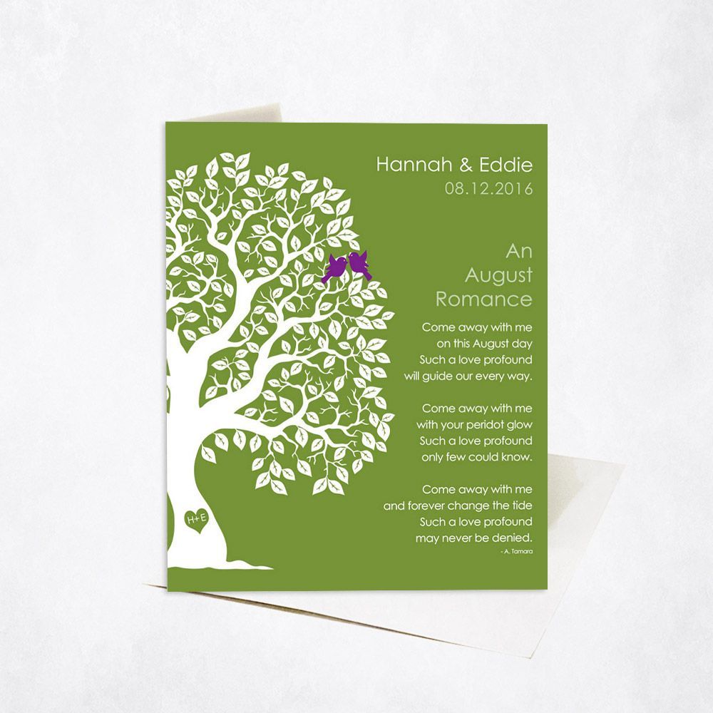 Half Artful Tree Engagement Card Gift for Couple C-1708