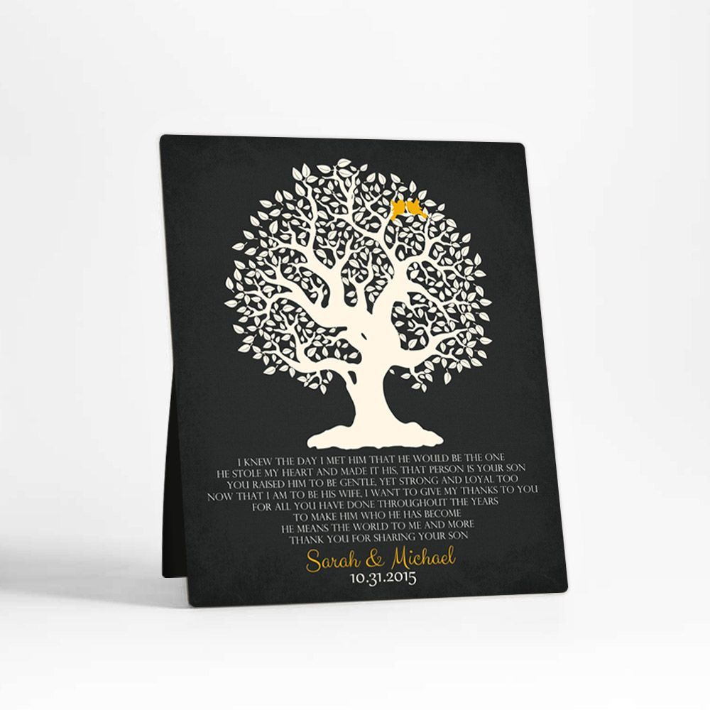 Knotty Tree Wedding Desktop Plaque Gift for Mother Of The Groom D-1124