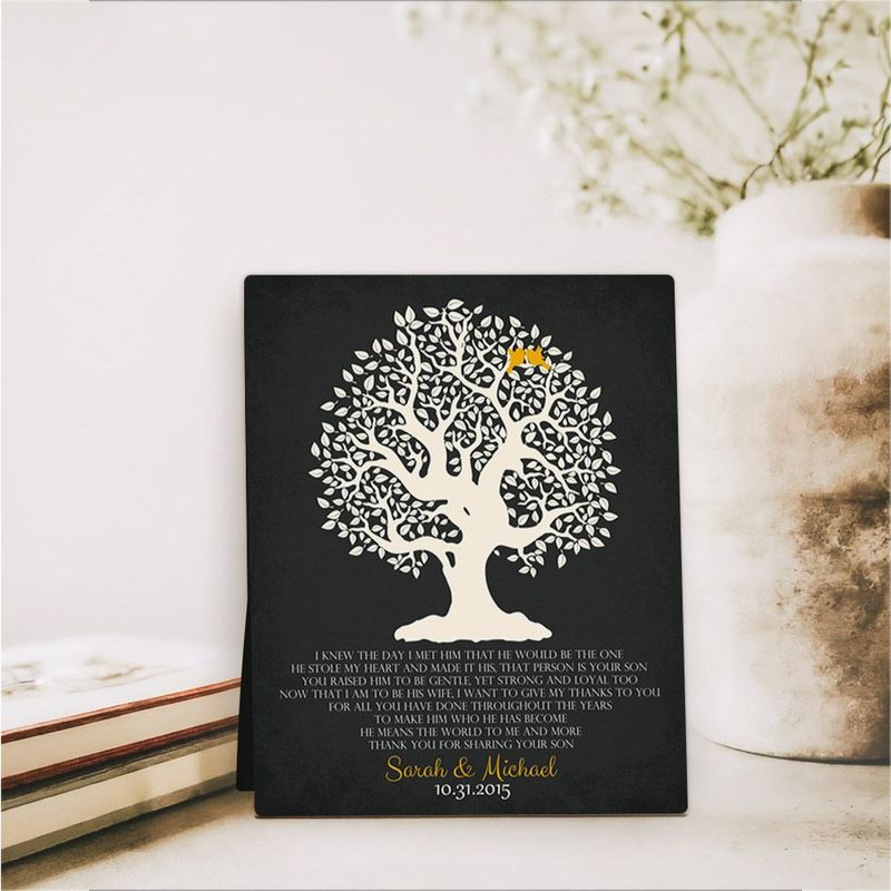 Knotty Tree Wedding Desktop Plaque Gift for Mother Of The Groom D-1124