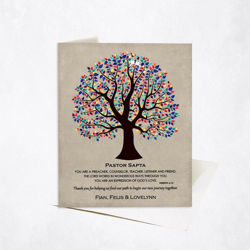 Curly Tree Appreciation Card Gift for Pastor C-1494