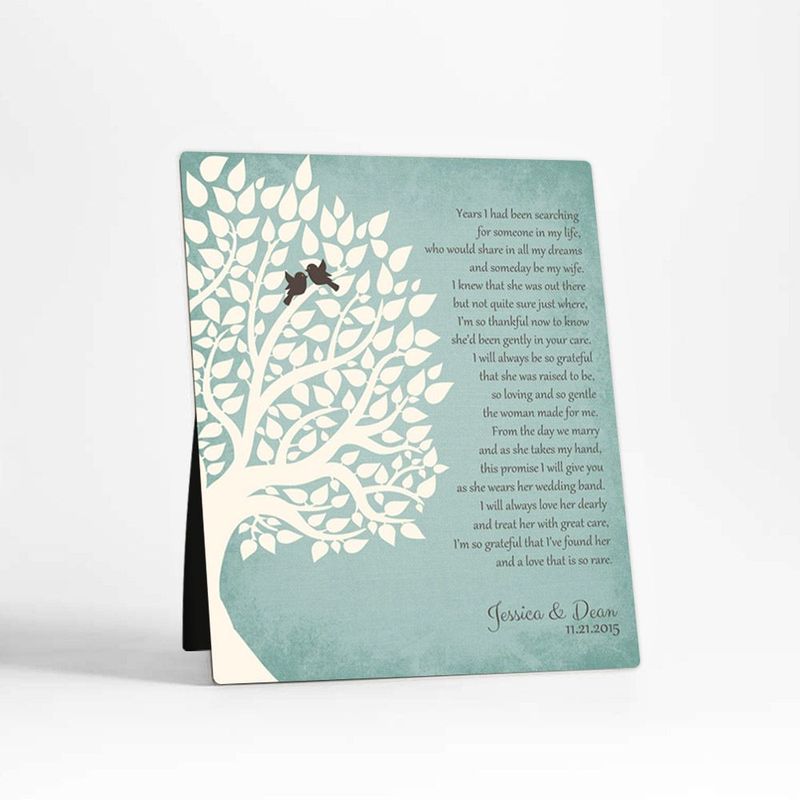 Half Tree Wedding Desktop Plaque Gift for Mother Of The Bride D-1130