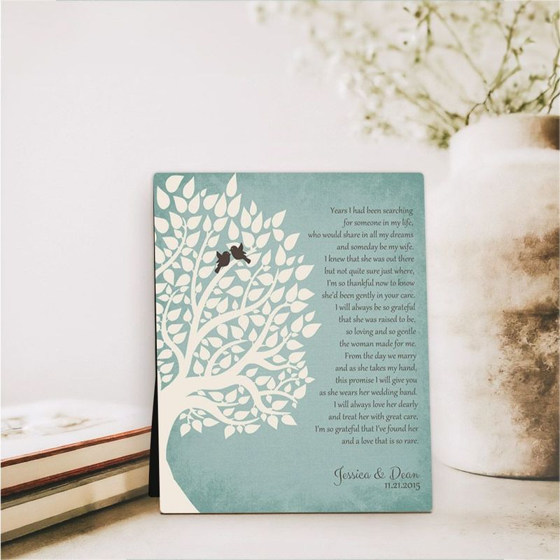 Half Tree Wedding Desktop Plaque Gift for Mother Of The Bride D-1130