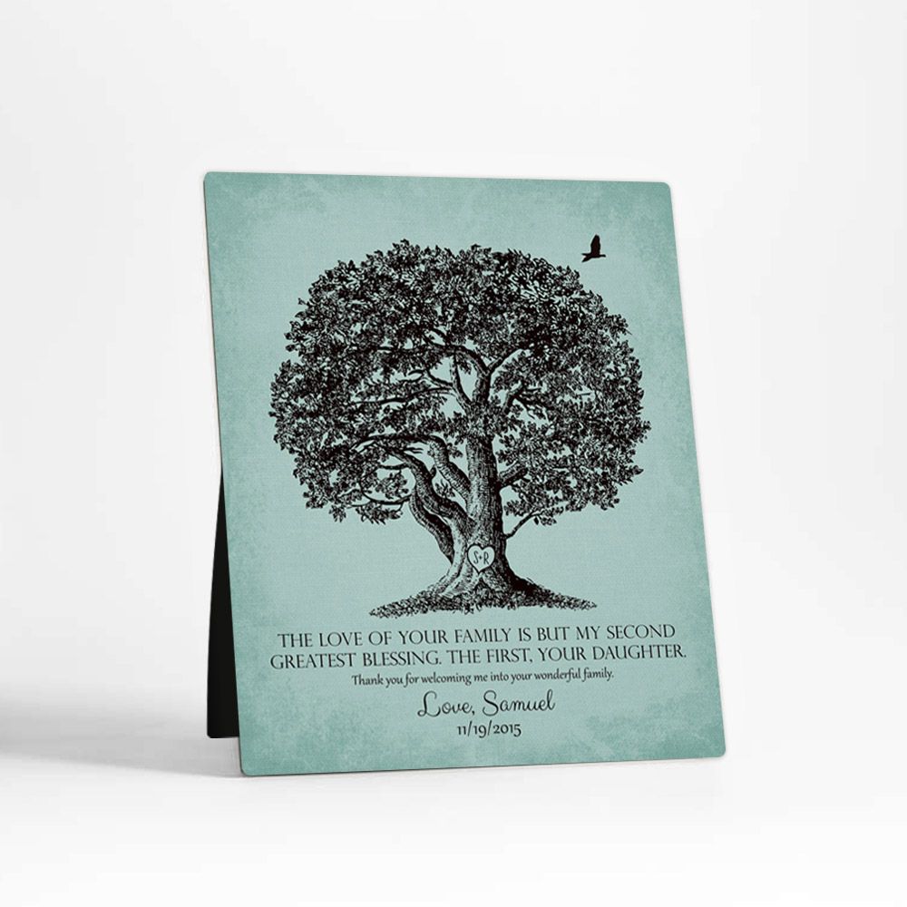 Old Oak Tree Wedding Desktop Plaque Gift for Mother Of The Bride D-1158